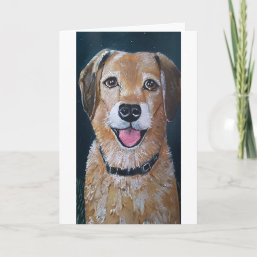 ポートレートのエンゲ絵を描ーズバイアルフレッドキツネ カード (正面)