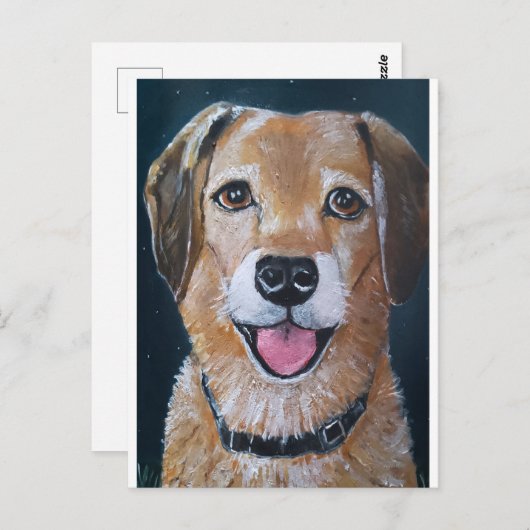 ポートレートのエンゲ絵を描ーズバイアルフレッドキツネ ポストカード (正面/裏面)