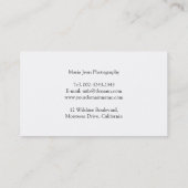 ポートレートのカメラマンの名刺 名刺 (裏面)