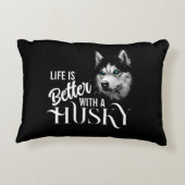 ポートレートのシベリアハスキーと青い目 アクセントクッション (裏面)