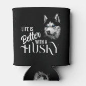 ポートレートのシベリアハスキーと青い目 缶クーラー (裏面)