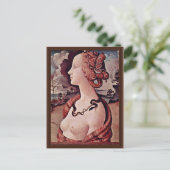 ポートレートのシモネッタヴェスプッチバイピエロディコシモ ポストカード (スタンド正面)