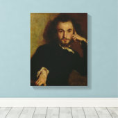 ポートレートのシャルル・ボードレール1844 キャンバスプリント (インサイチュ (ウッドフロア))