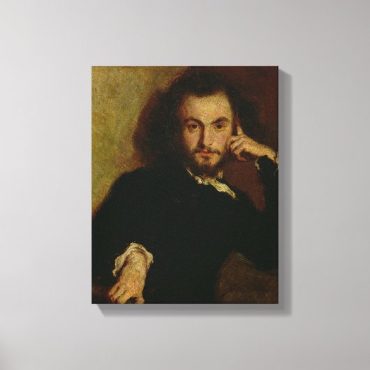 ポートレートのシャルル・ボードレール1844 キャンバスプリント (正面)