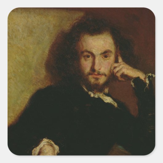 ポートレートのシャルル・ボードレール1844 スクエアシール (正面)