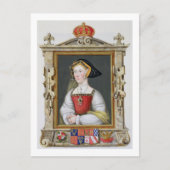 ポートレートのジェーン・シーモア(c.1509-37) 3番目の女王 ポストカード (正面)