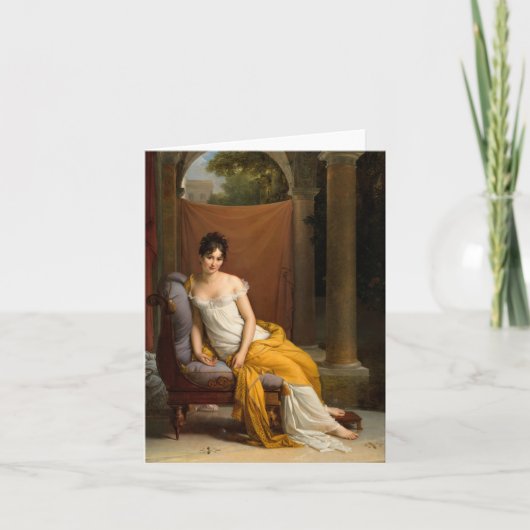 ポートレートのジュリエット・レカマイヤーバイフランソワ・ジェラール サンキューカード (正面)