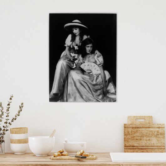 ポートレートのドロシーとリリアン・ギッシュ ポスター (キッチン)