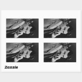 ポートレートのニコラテスラ 長方形シール (シート)