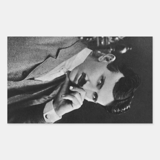 ポートレートのニコラテスラ 長方形シール (正面)