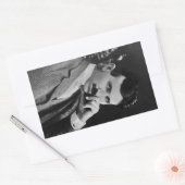 ポートレートのニコラテスラ 長方形シール (封筒)