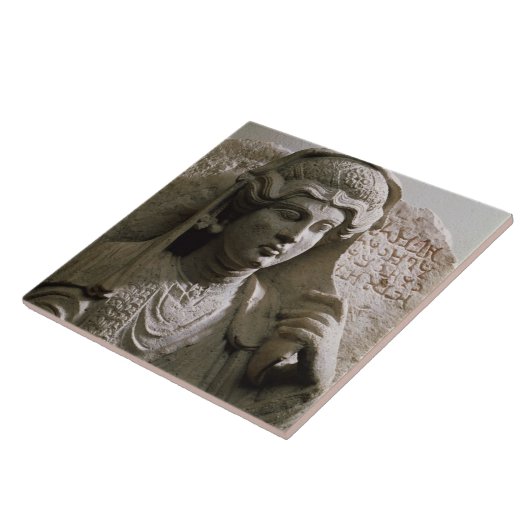 ポートレートのバストの墓レリーフ、浮き彫り、ローマ、c.2ndまたは第3 centur タイル (側面)