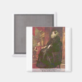 ポートレートのパオリーナアドルノ。Dyck Anthonis Van マグネット (正面/裏面)