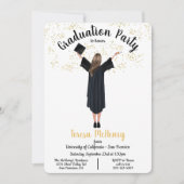 ポートレートのパーソナライズされた卒業案内 招待状 (正面)