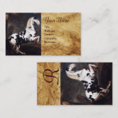 ポートレートのピエバルド,パーチメントモノグラム 名刺 (正面/裏面)