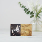 ポートレートのピエバルド,パーチメントモノグラム 名刺 (スタンド正面)