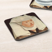 ポートレートのピン留め帽子をかぶった若い女性像注14-1435年。 コースター (左側)