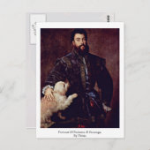 ポートレートのフェデリコ2世ゴンザガ。Titian別 ポストカード (正面/裏面)