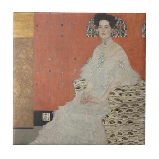 ポートレートのフリッツァリードラーバイグスタフクリムト タイル (正面)