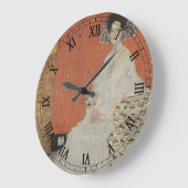 ポートレートのフリッツァリードラーバイグスタフクリムト ラージ壁時計 (傾斜)