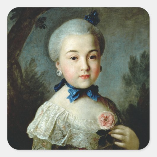 ポートレートのプリンセスシャーロッテソフィア スクエアシール (正面)
