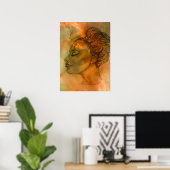 ポートレートのプロファイルプリント ポスター (ホームオフィス)