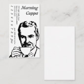 ポートレートのヘッド飲む線画の朝Cuppa ロイヤリティカード (正面/裏面)