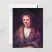 ポートレートのヘンドリクェストフェルスバイレンブラント ポストカード (正面/裏面)