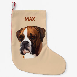 ポートレートのボクサー ラージクリスマスストッキング