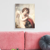 ポートレートのマスターOswald Fawcett as Cupid (油オン) キャンバスプリント (インサイチュ (リビング))