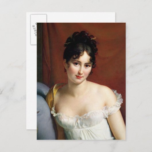 ポートレートのマダムレカマイヤー ポストカード (正面/裏面)