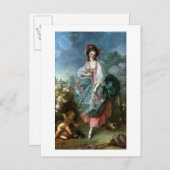 ポートレートのマドモワゼルGuimardとしてTerpsichore, c ポストカード (正面/裏面)