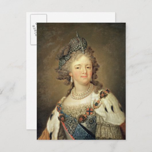 ポートレートのマリア・フィョドロヴナ ポストカード (正面/裏面)