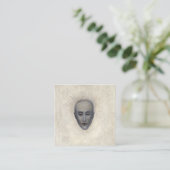 ポートレートのマルセルデュシャンbyフロリンステティハイマー スクエア名刺 (スタンド正面)