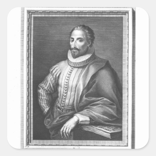 ポートレートのミゲルデセルバンテスサヴェドラ スクエアシール (正面)