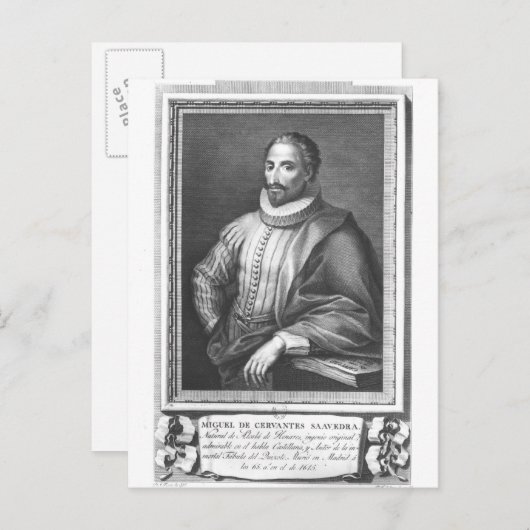 ポートレートのミゲルデセルバンテスサヴェドラ ポストカード (正面/裏面)