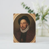 ポートレートのミシェル・エイケムデモンテーニュ ポストカード (スタンド正面)