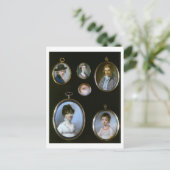 ポートレートのミニチュア、LtoRおよびToB: Sir Thomaから ポストカード (スタンド正面)