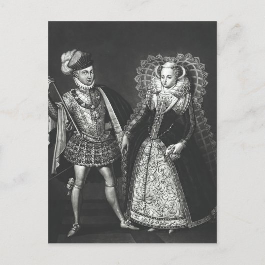 ポートレートのメアリー・クイーン・オブ・スコット ポストカード (正面)