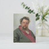 ポートレートのモデストペトロヴィッチムスソルスキー1881 ポストカード (スタンド正面)