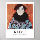 ポートレートのヨハンナスタウデバイグスタフクリムト ポスター (正面)