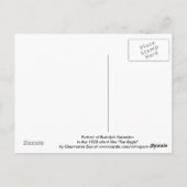 ポートレートのルドルフ・ヴァレンティノアートハガキ ポストカード (裏面)