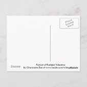 ポートレートのルドルフ・ヴァレンティノアートハガキ ポストカード (裏面)