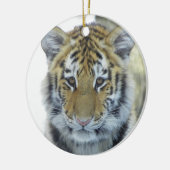 ポートレートの上の雪の終わりの虎の子 セラミックオーナメント (左)