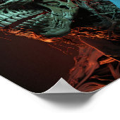 ポートレートの不気味なハロウィーンゾンビ ポスター (角)