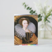 ポートレートの大きな羽毛の女性 ポストカード (スタンド正面)