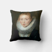 ポートレートの女中の名誉のInfantaイザベラRubensポール クッション (裏面)