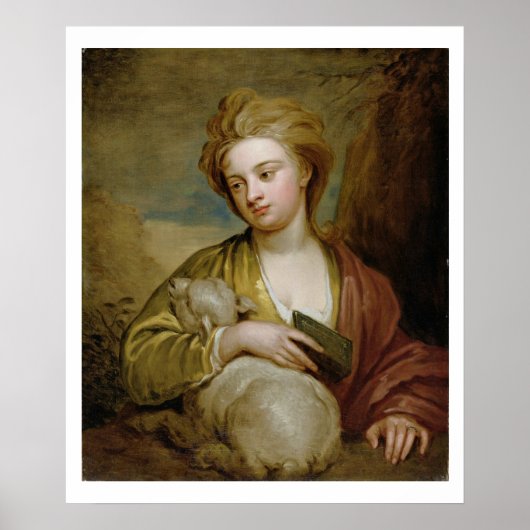 ポートレートの女性としての聖アグネス，伝統的にid ポスター (正面)