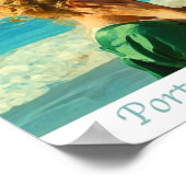 ポートレートの女性の火絵を描の上 ポスター (角)