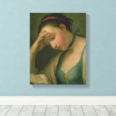 ポートレートの女性2 キャンバスプリント (インサイチュ (ウッドフロア))